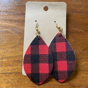 Buffalo plaid lightweight earrings